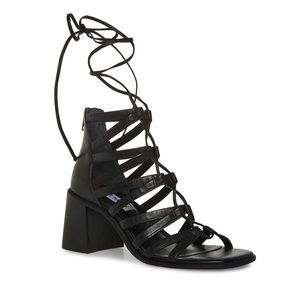 Steve Madden strappy lace up block heel